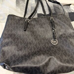 Michael Kors Charcoal Monogram Tote